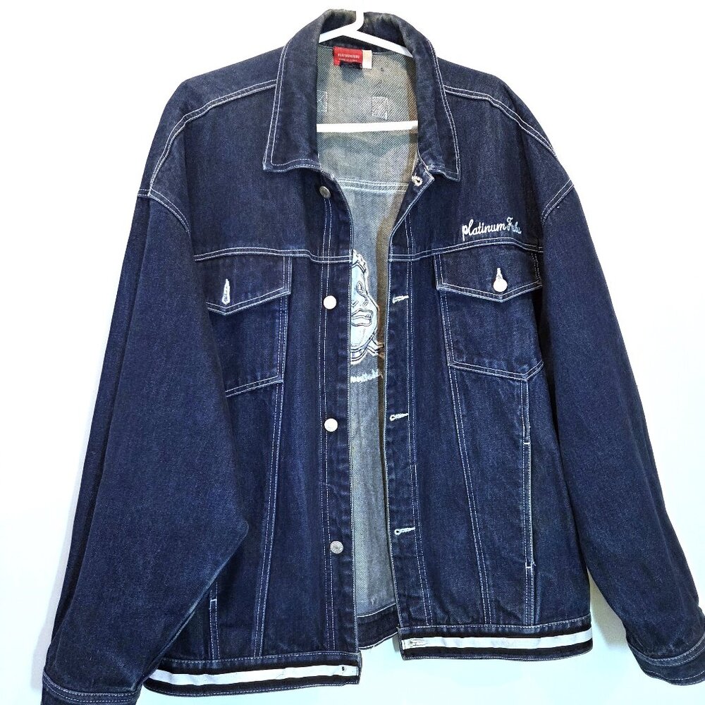 Vintage Platinum Fubu Fat Albert Jean Jacket Size XL